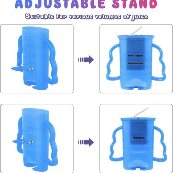 2 Piece Squeeze Proof Holder With Open Bottom For Food Pouches & Juice Box - Picture 10 of 15